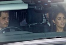 Принц Гарри и Меган Маркл посетили церковь вместе с королевой j61kcimpfba Принц Гарри и Меган Маркл посетили церковь вместе с королевой