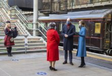 cambridges bagpipes scotland a Эдинбург: первая остановка Кембриджей в Royal Train tour