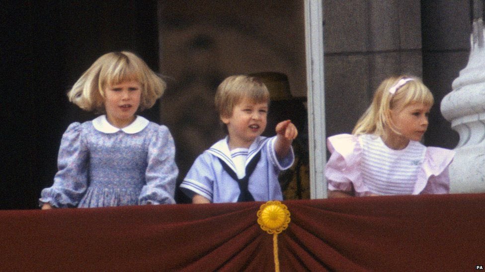 Королевские дети во время Trooping the Color