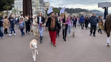 marsh zhivotnykh v nitstse Принцессы Бурбон-Сицилийские возглавили Марш животных в Ницце