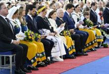 family 3 Шведская королевская семья на праздновании Национального дня в Скансене